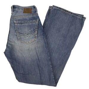 BKE Tyler Bootcut Jeans 32L Men's Size 32x34 Straight Leg Medium Wash Denim